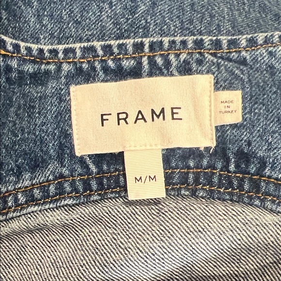 FRAME Molino Micro Flare Denim Mini Dress Size M - Picture 9 of 11